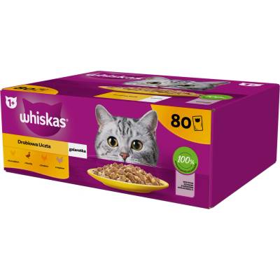 WHISKAS Adult sáček Drůbeží hostina 80 x 85 g