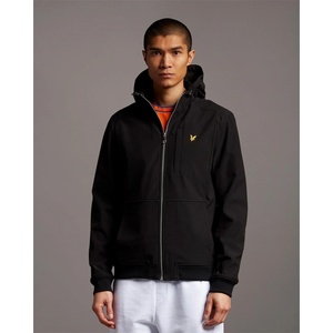Lyle and Scott Яке Lyle and Scott Mens Lightweight Hooded Long Sleeve Softshell Jacket - Jet Black Z865