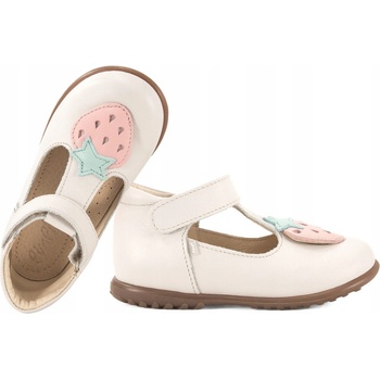 Emel es2409g-2 dievčenské preventívne balerínky ročky poltopánky biele