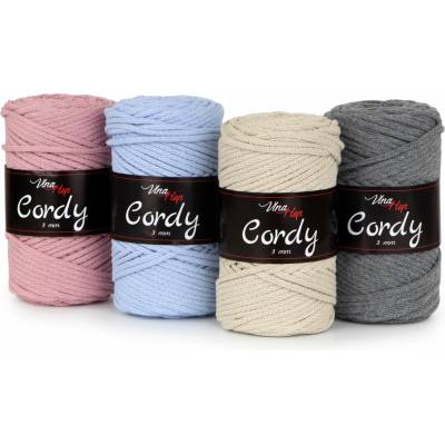 Vlna-hep Cordy šňůry 3mm - 8001 černá