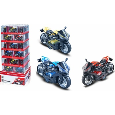 Sparkys Kovová motorka Ducati 1:16 žlutá