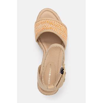 Tommy Hilfiger сандали HIGH WEDGE ESPAD RAFFIA (FW0FW09471)