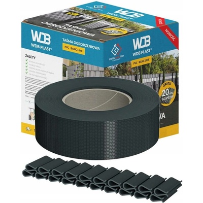 STÍNÍCÍ PANELOVÉ PÁSY WDB PLAST PVC ŠEDÁ 35 M × 5 CM