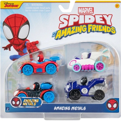 Marvel Autíčka Spidey a jeho úžasní přátelé 4ks