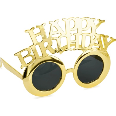 PartyDecoZlaté brýle narozeniny - Happy Birthday – Zbozi.Blesk.cz
