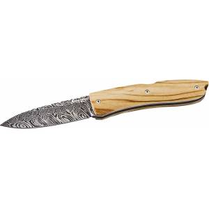 lionSTEEL 8800d-ul opera damascus / Джобно ножче с острие от дамаска стомана и дървена дръжка (lion0085)