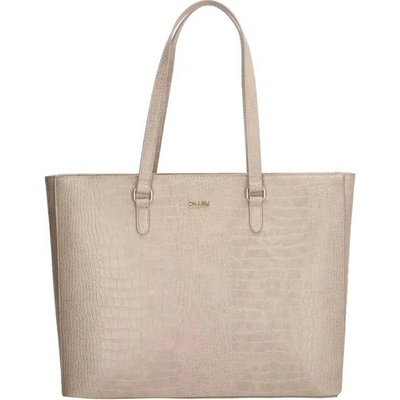 Charm London vroubkovaná shopper kabelka „Olympie“ béžová