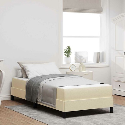 zahrada-XL 3398456 Postel s boxspringem s matrací Krémová textil