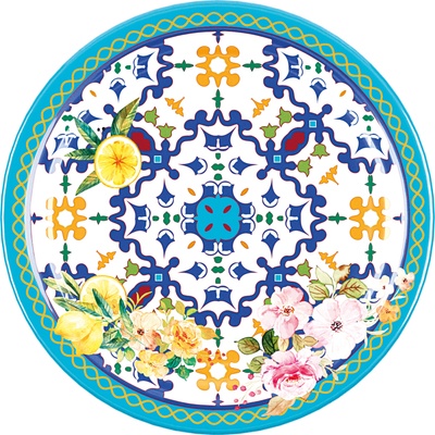 Guzzini Чиния за десерт Flowers & Lemon 21, 5 см синя (28190252)