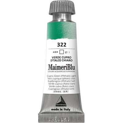 Maimeri Blu Акварелна боя Cupric Green Light 322 12 ml 1 бр (M1609322)