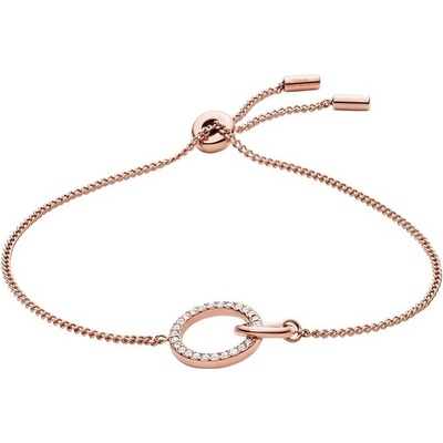 Fossil Minimalistický pozlacený náramek se zirkony JOF00638791