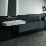 Ideal Standard Atelier Conca стенен шкаф за монтаж в антрацит мат с 2 чекмеджета и плот 200 см (T4316Y2)