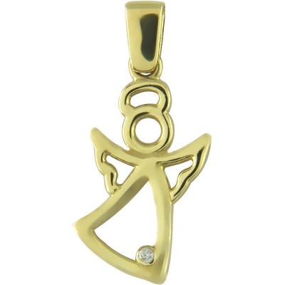 Leru Zlatý přívěsek anděl 2689