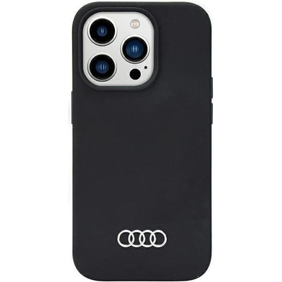 Audi Кейс Audi Silicone Case за iPhone 14 Pro Max 6.7", черен / черен, твърд, AU-LSRIP14PM-Q3/D1-BK (6955250225854)