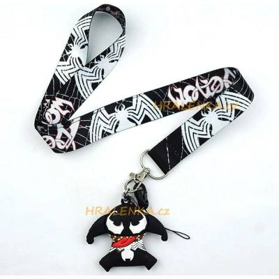 Šňůrka na krk světlá s přívěskem VENOM