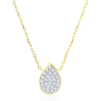 SAVICKI Колие с капка Savicki: злато, диаманти