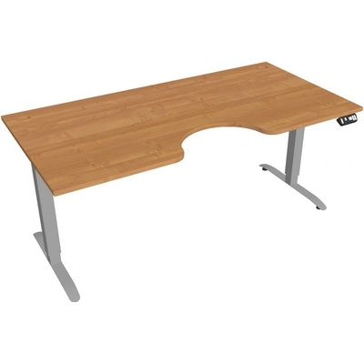 Hobis Office Pro psací stůl Motion MS ERGO 2 Šířka: 180 cm, Barva desky: olše, Barva kovu: šedá RAL 9006 Šířka 120-180 cm / 27 barevných variant
