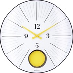 NeXtime Стенен часовник Duomo 50 Pendulum жълт (3541YL)