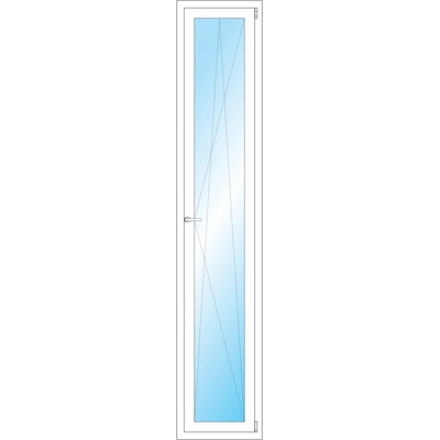 OKNA HNED Plastové okno 47x240 cm bílé otevíravé a sklopné pravé