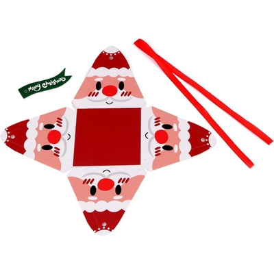 Dárková krabička vánoční pyramida - santa