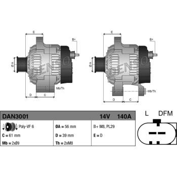generátor DENSO DAN3001