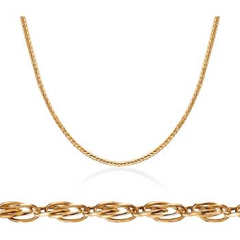 SAVICKI Синджирче Savicki 0, 5 мм: двуцветно злато, 585, лисича опашка