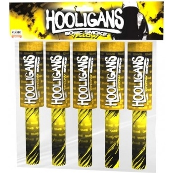 Hooligans dýmová pochodeň žlutá 5 ks