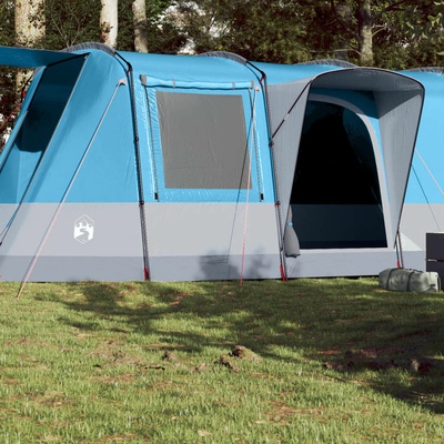 vidaXL Къмпинг палатка тунелна, за 4 души, синя, водоустойчива (94629)