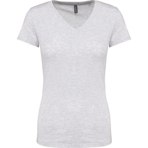 Kariban V-NECK K381 / Дамска тениска с къс ръкав - пепеляво-кален L (20K381v8903)