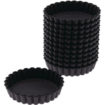 Gastrofans Kulatá vroubkovaná forma na dortíky Matfer Bourgeat Exoglass 10 cm 12 ks