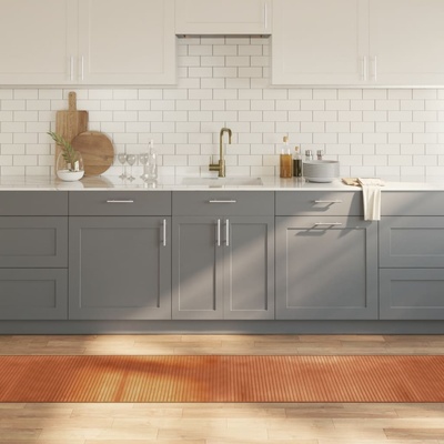 vidaXL Килим, правоъгълен, кафяв, 60x500 см, бамбук (376854)