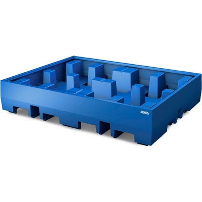 Záchytná vaňa z polyetylénu (PE), pre 4 sudy à 200 l / 2 europalety, záchytný objem 440 litrov
