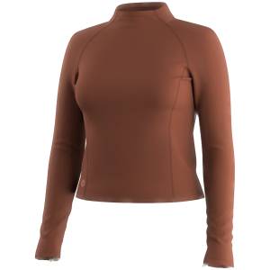 Smartwool Women's Active Merino Movement Mock Neck Размер: L / Цвят: тухлен