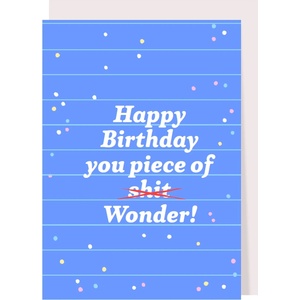 GloryArt Забавна картичка GloryArt - Happy Birthday You Piece of Wonder (CG110)