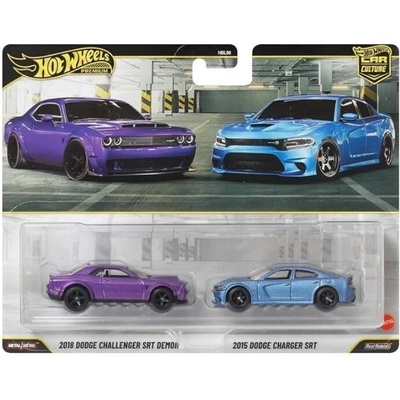 Mattel Hot Wheels Premium Car Culture TwinPack 2018 Dodge Challenger SRT Demon a 2015 Dodge Charger SRT