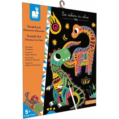 Janod Kreatívna sada vyškrabovacie obrázky Dinosaury Atelier Mini