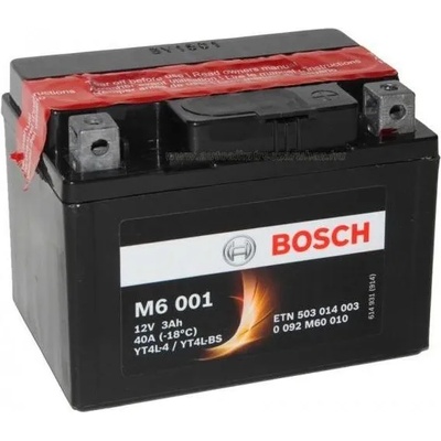 Bosch M6 AGM 12V 3Ah right+ YT4L-BS 0092M60010