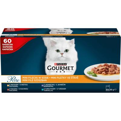 Purina Gourmet Perle Mini Filets in sauce Krmivo pro kočky 60x85 g