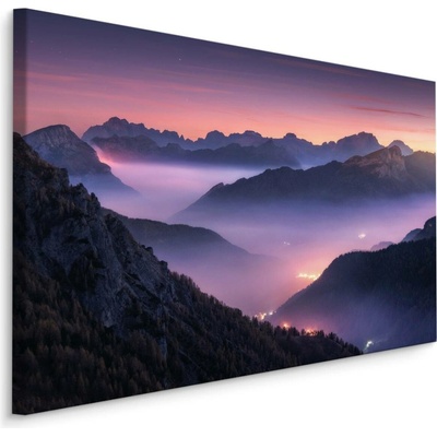 Plátno Hory V Mlze Ve Večerních Hodinách Varianta: 70x50