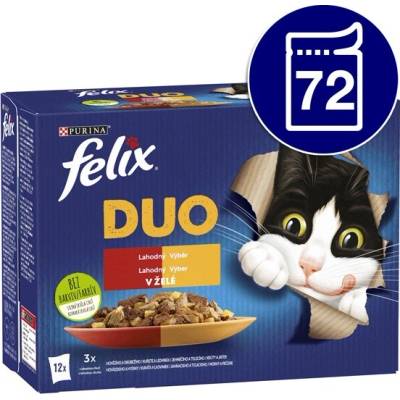 Felix Fantastic DUO vrecká lahodný výber v želé 72 x 85 g