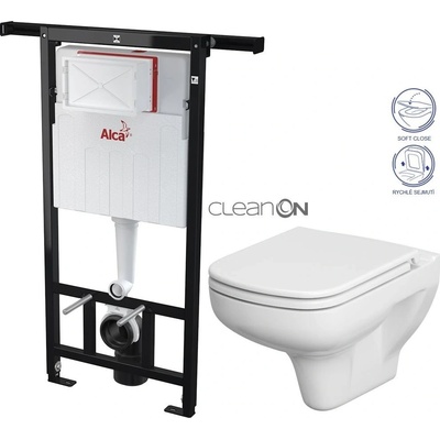 Alcadrain WC CERSANIT CLEANON COLOUR + SEDÁTKO AM102/1120 X CN1