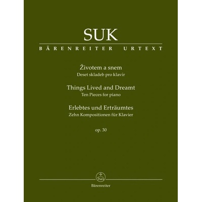 Životom a snom op. 30 pre klavír Suk Josef
