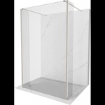 Mexen Kioto стена за душ свободностояща 155 x 30 x 30 см, прозрачна, четкан никел - 800-155-030-222-97-00-030 (800-155-030-222-97-00-030)