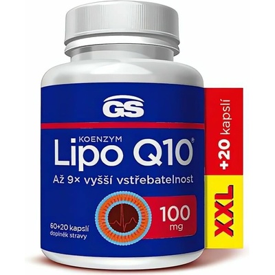 GS Koenzym Lipo Q10 100 mg XXL 60 + 20 kapslí