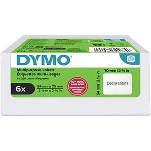 DYMO 2234188, 70mm x 54mm, за дискети, бели, оригинални хартиени етикети, 6 x 320 бр (2234188)
