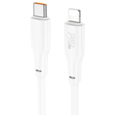 hoco. X88 PD20W 2.4A Кабел за зареждане на данни iPhone Type-C - Lightning бял 1 м