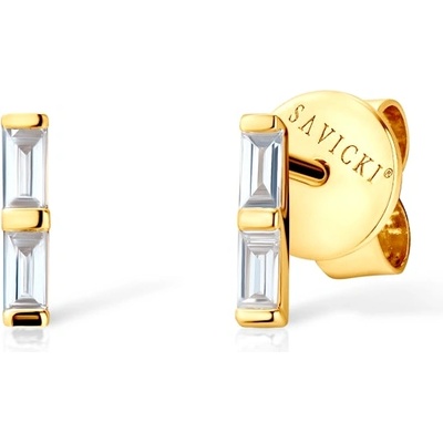 SAVICKI Обеци квадрати Savicki: злато, диаманти