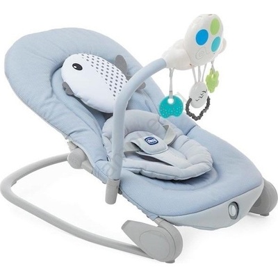 Chicco - Бебешки вибриращ шезлонг с мелодия BALLOON Dots 2xAA + 1xLR20 син (AG0677)