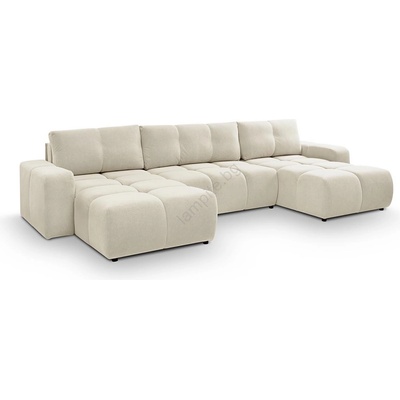 Laski Разтегателна тапицирана u-образна холна гарнитура с ракла almada, бежова (lk0051)