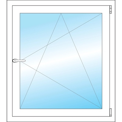 Okna Hned Plastové okno 800 x 900 mm bílé otevíravé a sklopné pravé